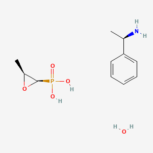 molecular formula C11H20NO5P B12782327 Fosfomycin (R)-1-phenethylamine monohydrate CAS No. 65794-75-4
