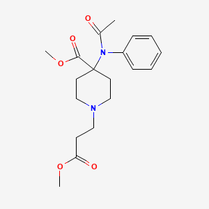 molecular formula C19H26N2O5 B12782364 N'-Despropionyl-N'-acetyl remifentanil CAS No. 1332691-33-4