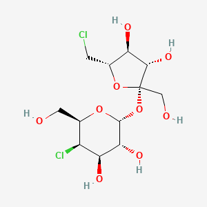 molecular formula C12H20Cl2O9 B12782397 6-Chloro-6-deoxy-beta-D-fructofuranosyl 4-chloro-4-deoxy-alpha-D-galactopyranoside CAS No. 55832-24-1