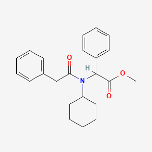 molecular formula C23H27NO3 B12782415 N-Cyclohexyl-N-phenylacetylaminophenylacetic acid methyl ester CAS No. 83529-26-4