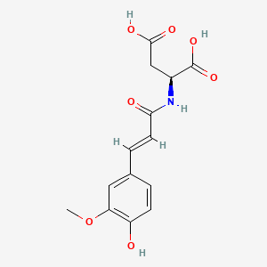 molecular formula C14H15NO7 B12782445 Feruloylaspartic acid CAS No. 177715-70-7