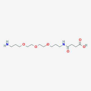 molecular formula C14H28N2O6 B12782571 1-Amino-15-oxo-4,7,10-trioxa-14-azaoctadecan-18-oic acid CAS No. 723312-72-9