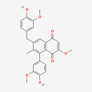 molecular formula C27H24O7 B12782599 Larreantin CAS No. 114094-46-1