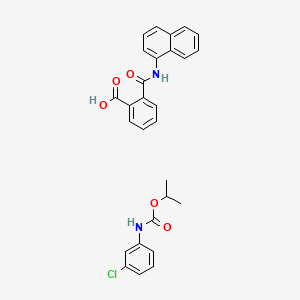 molecular formula C28H25ClN2O5 B12782634 MorCran CAS No. 8003-35-8