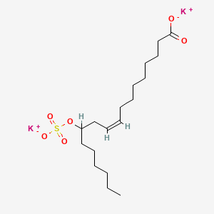 molecular formula C18H32K2O6S B12782664 Dipotassium (R)-12-(sulphonatooxy)oleate CAS No. 67785-93-7