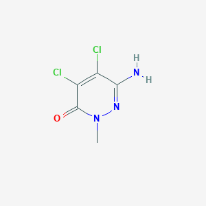 molecular formula C5H5Cl2N3O B1278275 6-Amino-4,5-dichloro-2-methyl-2,3-dihydropyridazin-3-one CAS No. 25717-64-0