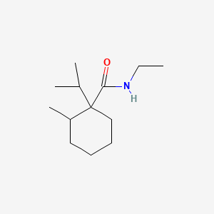 molecular formula C13H25NO B12782757 N-Ethyl-1-(isopropyl)-2-methylcyclohexanecarboxamide CAS No. 51200-91-0