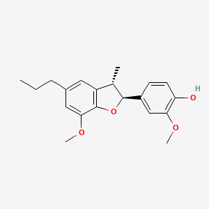 molecular formula C20H24O4 B12782771 Hydroxymethoxyphenyl propylmethylmethoxybenzofuran CAS No. 51267-48-2