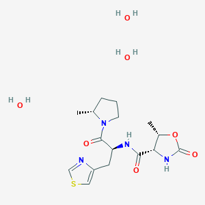 molecular formula C16H28N4O7S B12782774 Rovatirelin hydrate CAS No. 879122-87-9