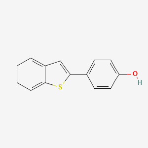 molecular formula C14H10OS B1278281 4-[Benzo(b)thiophen-2-yl]phenol CAS No. 65540-08-1