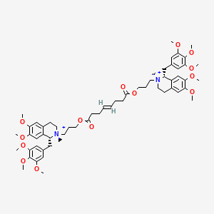 molecular formula C58H80N2O14+2 B12782831 cis-trans-Mivacurium CAS No. 791742-80-8