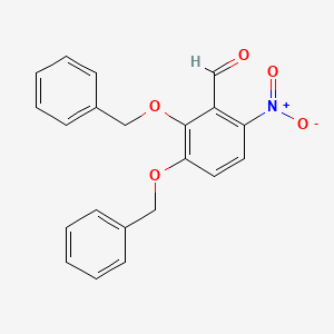 molecular formula C21H17NO5 B1278284 2,3-Bis-benzyloxy-6-nitro-benzaldehyde 