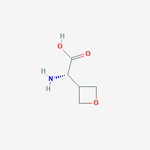 molecular formula C5H9NO3 B1278287 (S)-2-Amino-2-(oxetan-3-yl)acetic acid CAS No. 394653-46-4