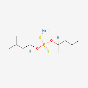 molecular formula C12H26NaO2PS2 B12782962 1,3-Dimethylbutyl hydrogen phosphorodithioate, sodium salt CAS No. 58237-08-4