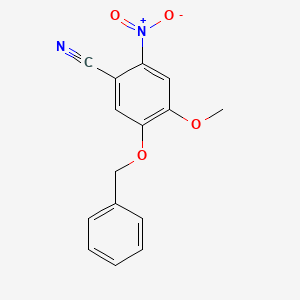 molecular formula C15H12N2O4 B1278302 5-(Benzyloxy)-4-methoxy-2-nitrobenzonitrile CAS No. 192869-56-0
