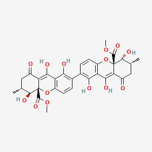 molecular formula C32H30O14 B12783026 Secalonic acid G CAS No. 70223-89-1