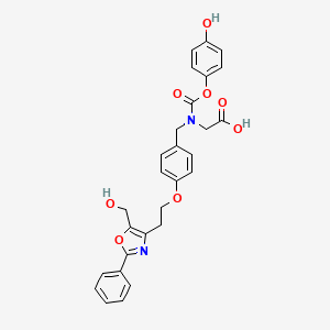 molecular formula C28H26N2O8 B12783036 12-Hydroxy-O-demethyl muraglitazar CAS No. 875430-18-5
