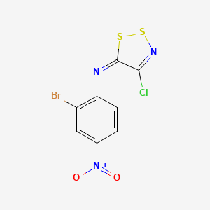 molecular formula C8H3BrClN3O2S2 B1278306 2-Bromo-N-(4-chloro-5H-1,2,3-dithiazol-5-ylidene)-4-nitroaniline CAS No. 220301-84-8