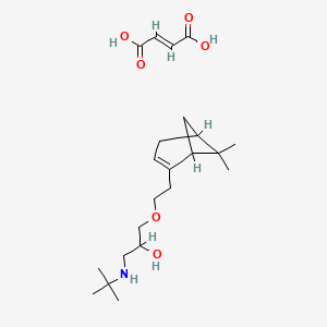 molecular formula C22H37NO6 B12783071 3-t-Butylamino-1-(2-(6,6-dimethylbicyclo(3.1.1)hept-2-en-2-yl)ethoxy)-2-propanol maleate CAS No. 80768-84-9