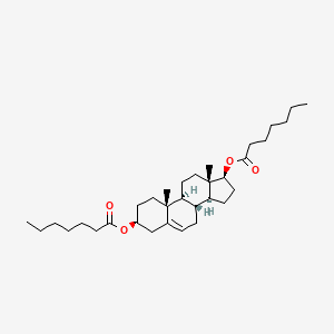 molecular formula C33H54O4 B12783073 5-Androstene-3beta,17beta-diol dienanthate CAS No. 162890-98-4
