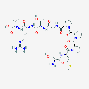molecular formula C40H68N12O12S B12783121 Ser-Met-Pro-Pro-Pro-Gly-Thr-Arg-Val CAS No. 252936-87-1