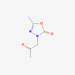 molecular formula C6H8N2O3 B1278313 5-Methyl-3-(2-oxopropyl)-1,3,4-oxadiazol-2(3H)-one CAS No. 136738-11-9