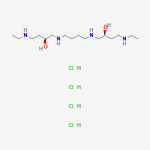 molecular formula C16H42Cl4N4O2 B12783138 Ivospemin tetrahydrochloride CAS No. 259657-09-5