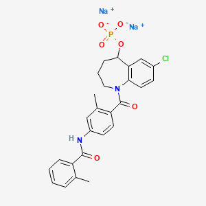molecular formula C26H24ClN2Na2O6P B12783149 Tolvaptan Sodium Phosphate CAS No. 942619-79-6