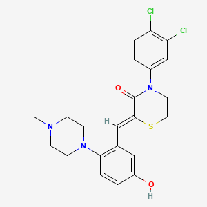 molecular formula C22H23Cl2N3O2S B12783150 Elzasonan metabolite M3 CAS No. 1809096-97-6