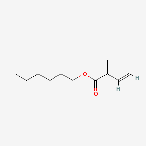 molecular formula C12H22O2 B12783220 Hexyl 2-methyl-cis-3-pentenoate CAS No. 58625-94-8
