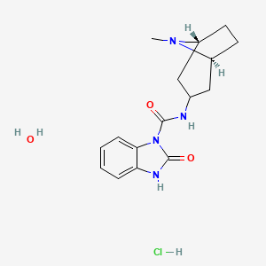 molecular formula C16H23ClN4O3 B12783239 Itasetron hydrochloride monohydrate CAS No. 138602-61-6