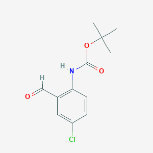 molecular formula C12H14ClNO3 B1278324 (4-Chloro-2-formyl-phenyl)-carbamic acid tert-butyl ester CAS No. 260559-52-2