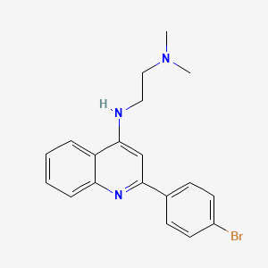 molecular formula C19H20BrN3 B12783291 1,2-Ethanediamine, N'-(2-(4-bromophenyl)-4-quinolinyl)-N,N-dimethyl- CAS No. 133671-48-4