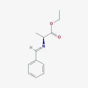 molecular formula C12H15NO2 B1278337 ethyl N-benzylidene-1-alaninate 