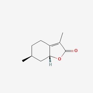 molecular formula C10H14O2 B12783385 Isomintlactone,(-)- CAS No. 16434-37-0