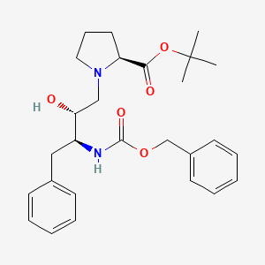 molecular formula C27H36N2O5 B12783445 tert-Butyl (2S)-1-((3S,2R)-2-hydroxy-4-phenyl-3-((phenylmethoxy)carbonylamino)butyl)pyrrolidine-2-carboxylate CAS No. 127749-90-0