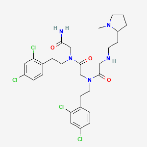 molecular formula C29H37Cl4N5O3 B12783449 3ZU3Hac35A CAS No. 410080-55-6