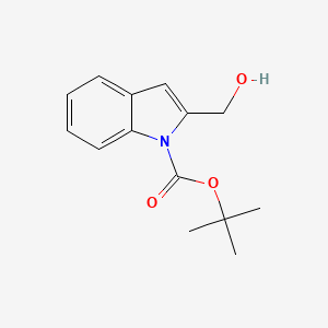 molecular formula C14H17NO3 B1278348 tert-butyl 2-(hydroxymethyl)-1H-indole-1-carboxylate CAS No. 174180-53-1