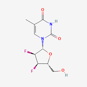 molecular formula C10H12F2N2O4 B12783518 Uridine, 2',3'-dideoxy-2',3'-difluoro-5-methyl- CAS No. 125362-07-4