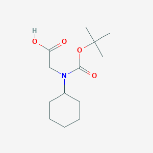 molecular formula C13H23NO4 B1278352 2-((tert-Butoxycarbonyl)(cyclohexyl)amino)acetic acid 