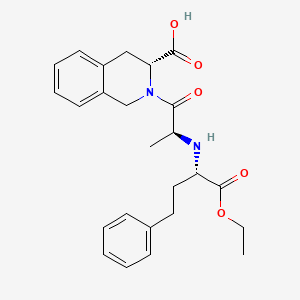 molecular formula C25H30N2O5 B12783575 epi-Carboxy quinapril CAS No. 103833-16-5