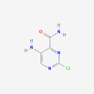molecular formula C5H5ClN4O B1278358 5-Amino-2-chloropyrimidine-4-carboxamide CAS No. 189747-29-3
