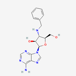 molecular formula C17H20N6O3 B12783616 3'-Benzylamino-3'-deoxyadenosine CAS No. 134934-82-0