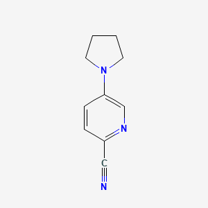 molecular formula C10H11N3 B1278364 5-Pyrrolidin-1-ylpyridine-2-carbonitrile CAS No. 160017-09-4