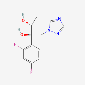 molecular formula C12H13F2N3O2 B1278366 (2R,3R)-2-(2,4-difluorophenyl)-1-(1H-1,2,4-triazol-1-yl)butane-2,3-diol CAS No. 133775-25-4