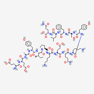 molecular formula C87H129N19O27 B12783684 Somatotropin (32-46) CAS No. 89187-22-4