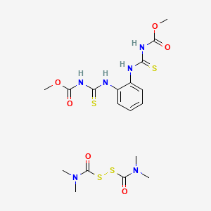 molecular formula C18H26N6O6S4 B12783686 Homai CAS No. 53126-53-7