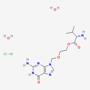 molecular formula C13H25ClN6O6 B12783754 Valacyclovir hydrochloride dihydrate CAS No. 502421-45-6