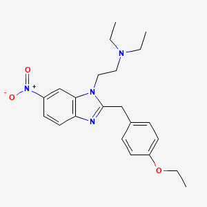 molecular formula C22H28N4O3 B12783806 Etonitazene 6-nitro isomer CAS No. 114160-61-1