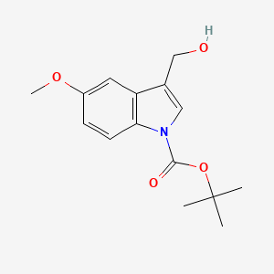 molecular formula C15H19NO4 B1278389 1-Boc-3-羟甲基-5-甲氧基吲哚 CAS No. 600136-09-2